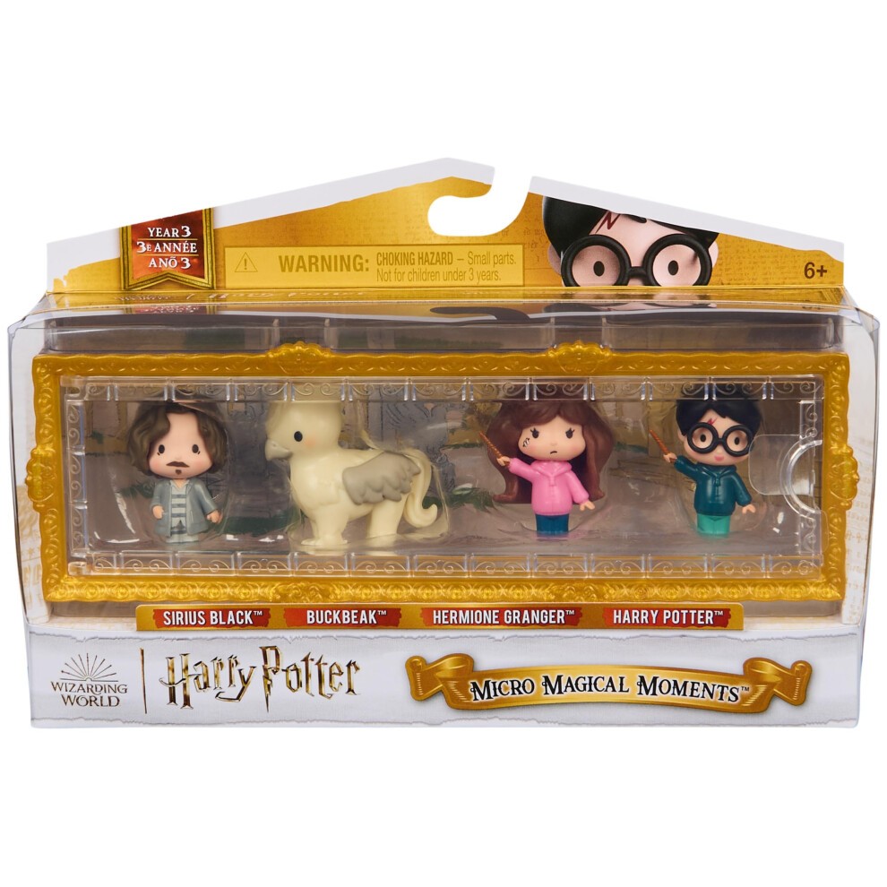 Harry Potter, Micro Magical Moments Prisoner of Azkaban Rescue Gift Set with 4 Mini Figures & Display Case, Kids' Toys for Ages 6+
