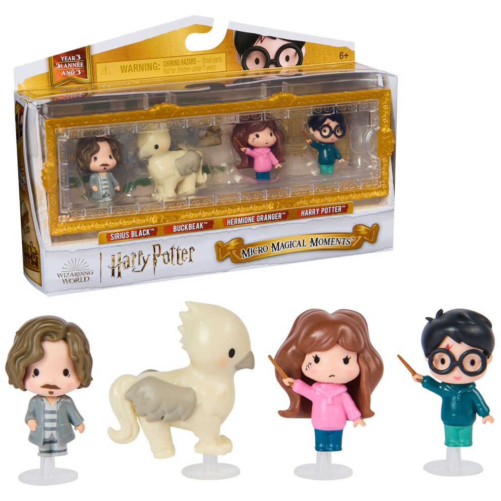 Harry Potter, Micro Magical Moments Prisonnier d'Azkaban Gift Set avec 4 Mini Figures & Display Case, Kids' Toys 