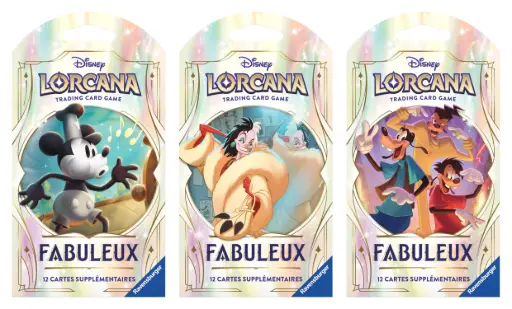 Disney Lorcana JCC : Fabuleux - Booster sous blister (1x blister cartonné aléatoire) - FR 